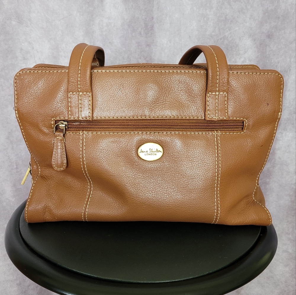 Jane shilton london brown leather vintage handbag